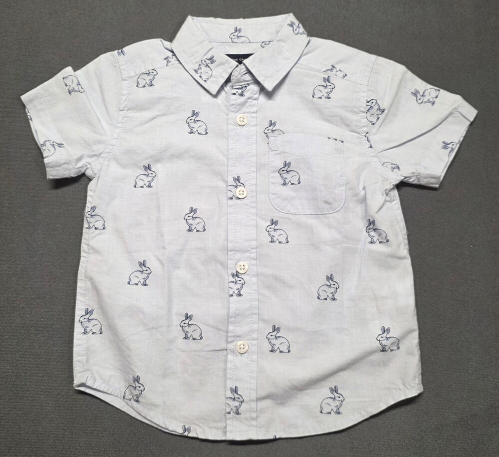 Children's Place Boys 18-24 Month Bunny Shirt Button-up Blue New